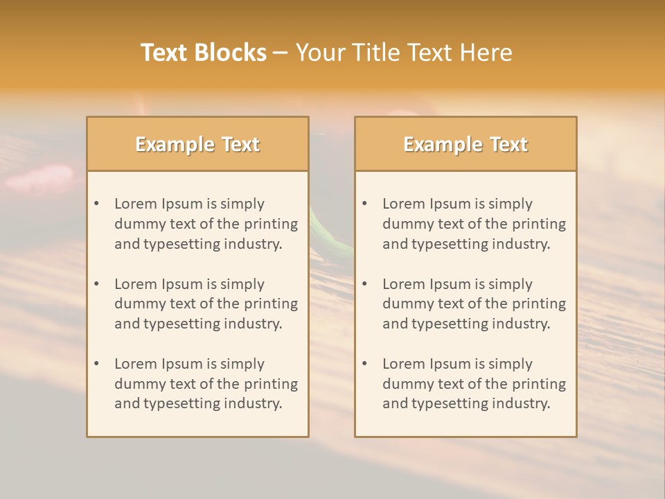 Close Up Objects Copyspace PowerPoint Template