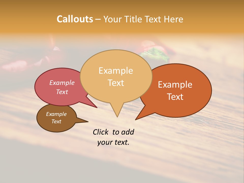 Close Up Objects Copyspace PowerPoint Template