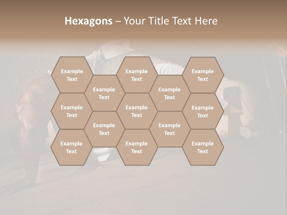 Spinning Back Kick Indoors People PowerPoint Template