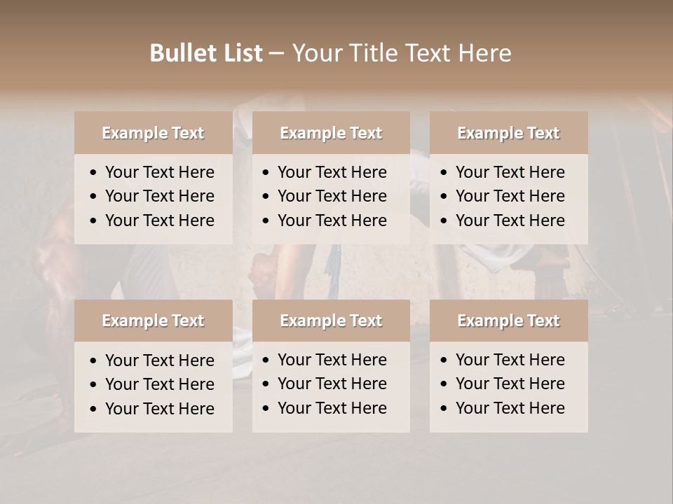 Spinning Back Kick Indoors People PowerPoint Template