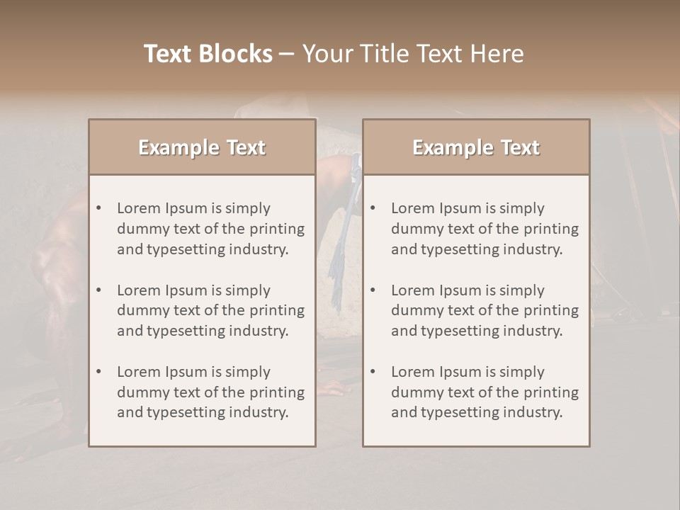 Spinning Back Kick Indoors People PowerPoint Template