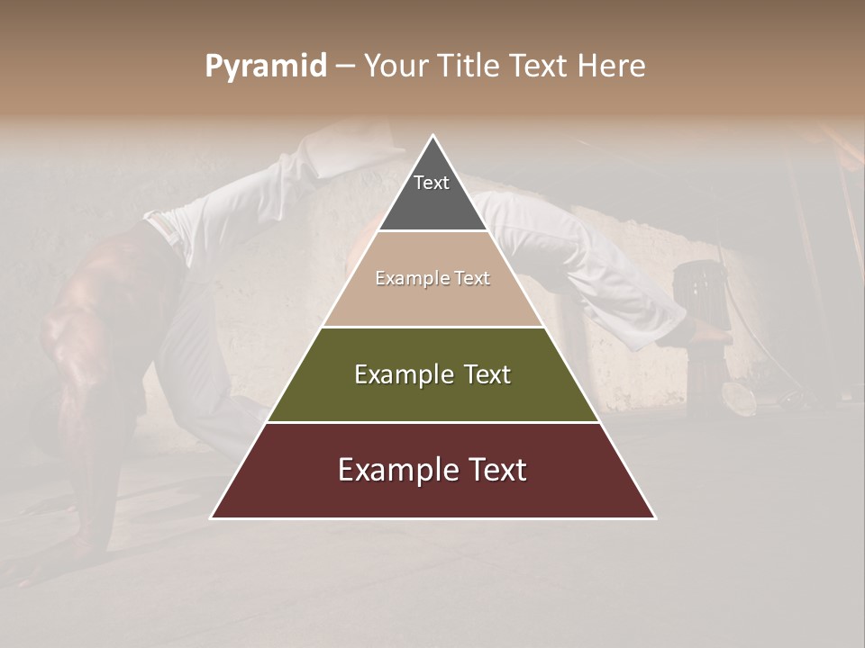 Spinning Back Kick Indoors People PowerPoint Template