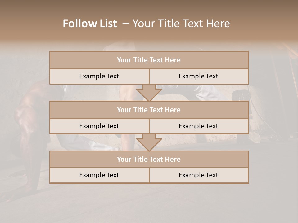 Spinning Back Kick Indoors People PowerPoint Template