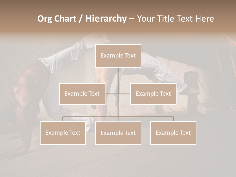 Spinning Back Kick Indoors People PowerPoint Template