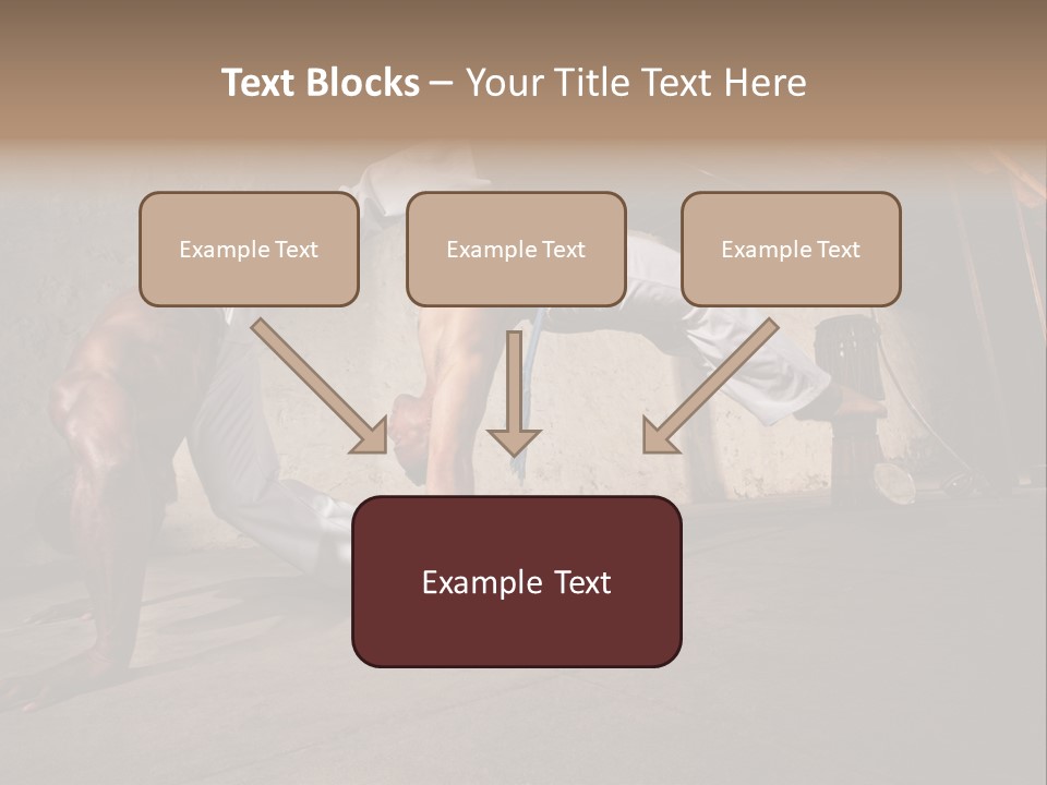Spinning Back Kick Indoors People PowerPoint Template