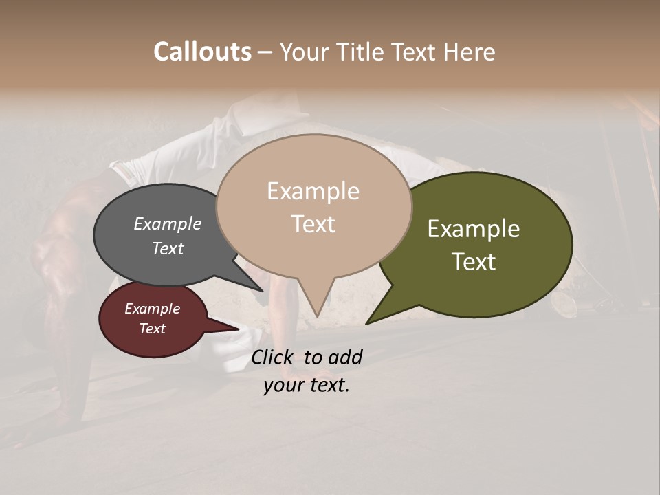 Spinning Back Kick Indoors People PowerPoint Template