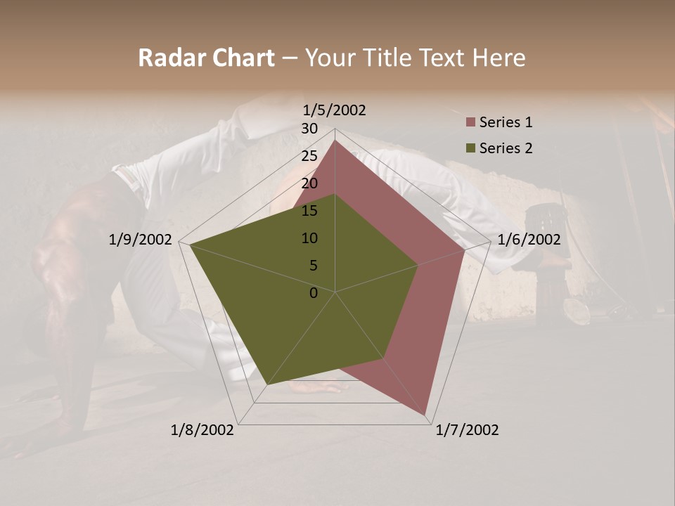 Spinning Back Kick Indoors People PowerPoint Template