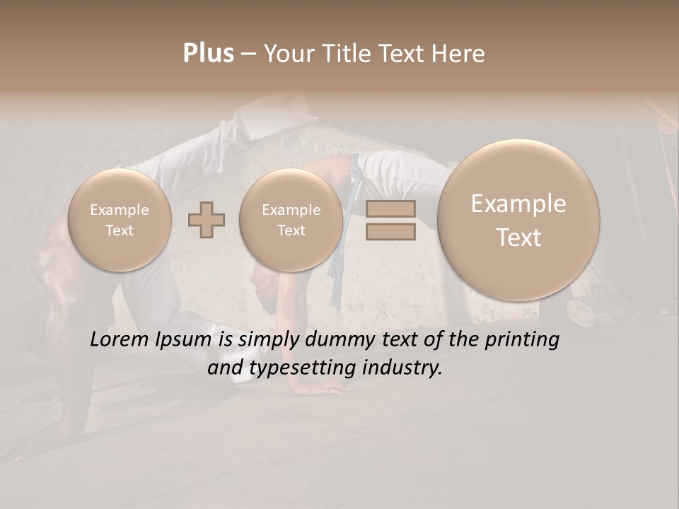 Spinning Back Kick Indoors People PowerPoint Template