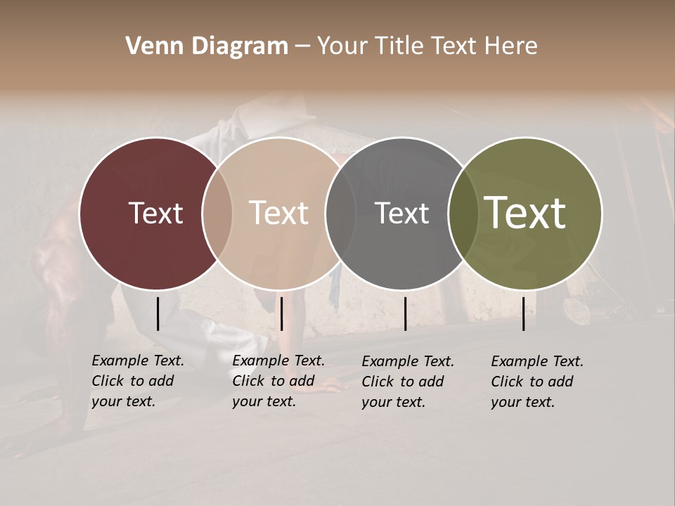 Spinning Back Kick Indoors People PowerPoint Template