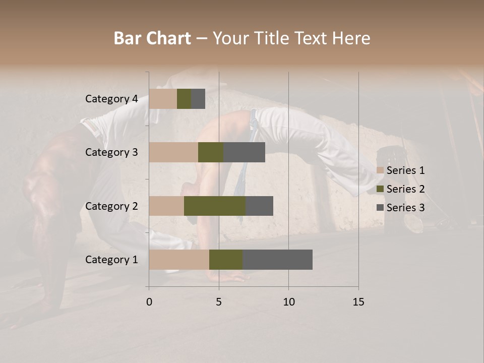 Spinning Back Kick Indoors People PowerPoint Template