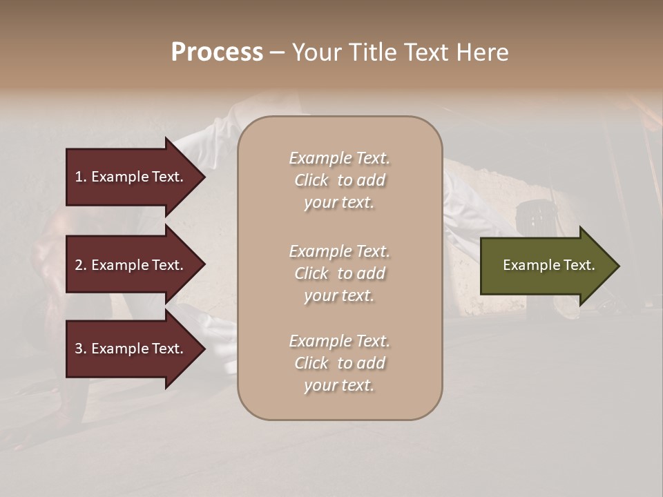 Spinning Back Kick Indoors People PowerPoint Template