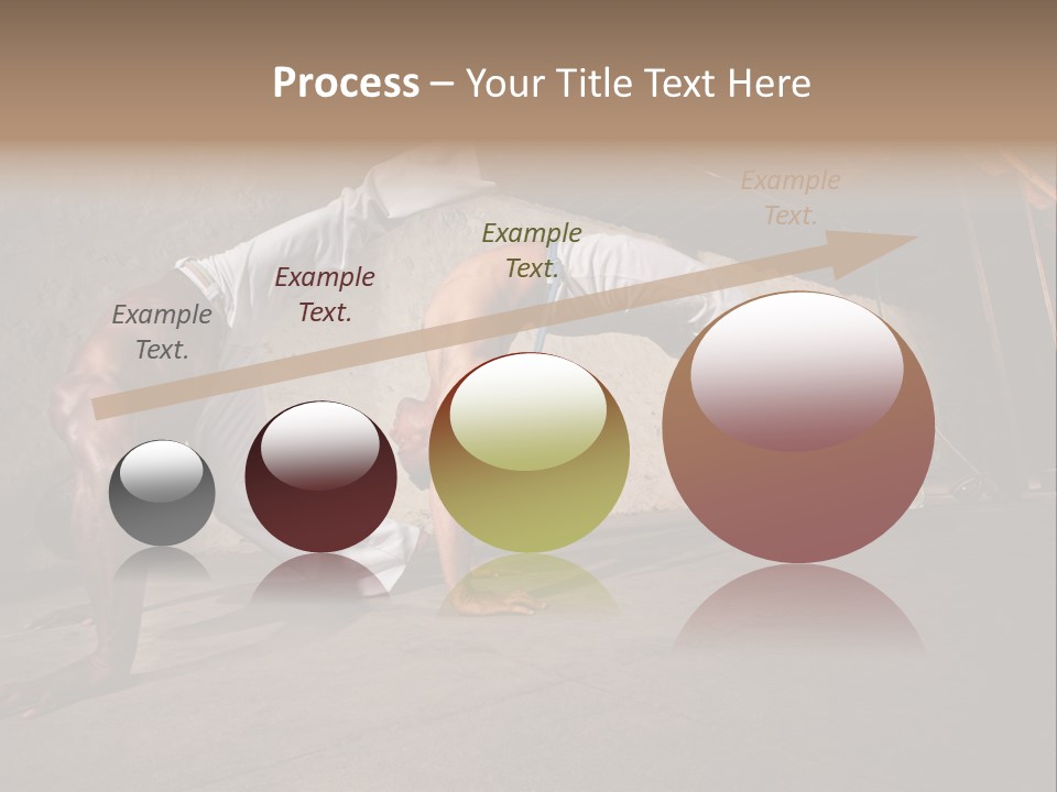 Spinning Back Kick Indoors People PowerPoint Template