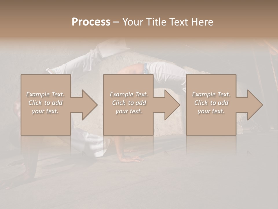 Spinning Back Kick Indoors People PowerPoint Template