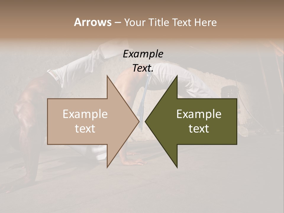 Spinning Back Kick Indoors People PowerPoint Template