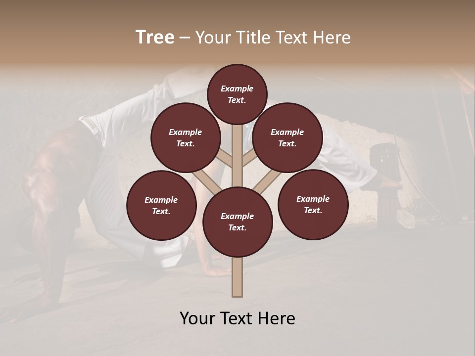 Spinning Back Kick Indoors People PowerPoint Template