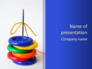 Hobby Button Spool PowerPoint Template