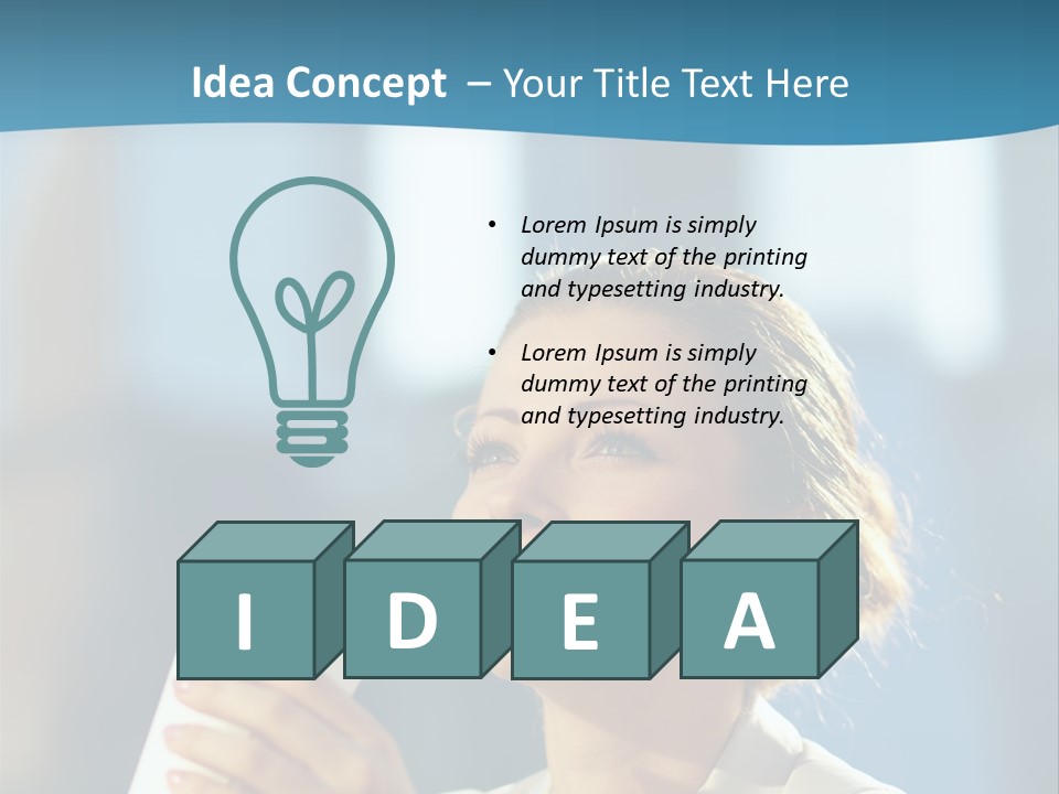 Successful Lady City PowerPoint Template