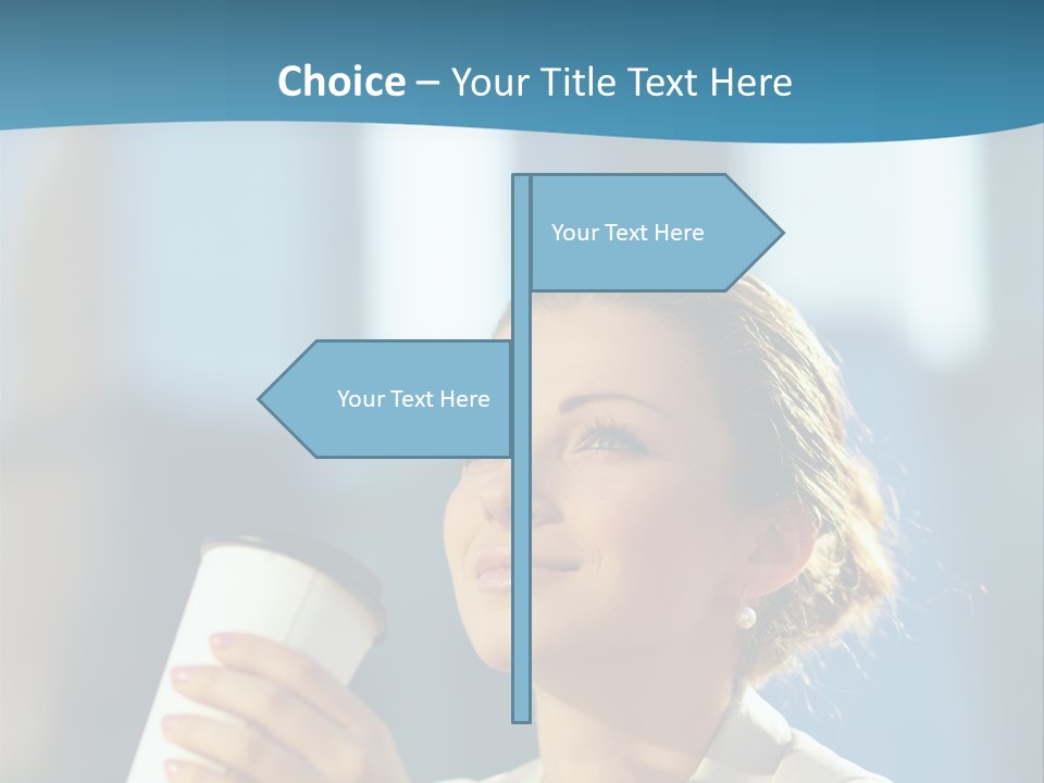 Successful Lady City PowerPoint Template