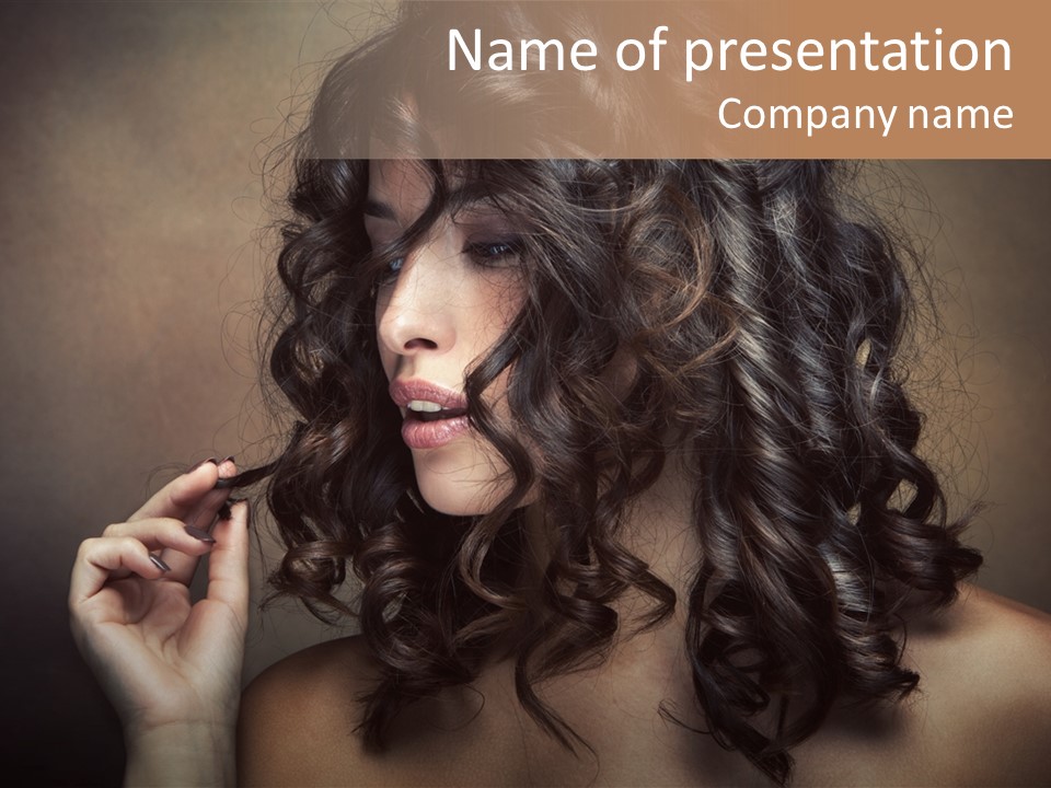 Haircare Sexy Curls PowerPoint Template