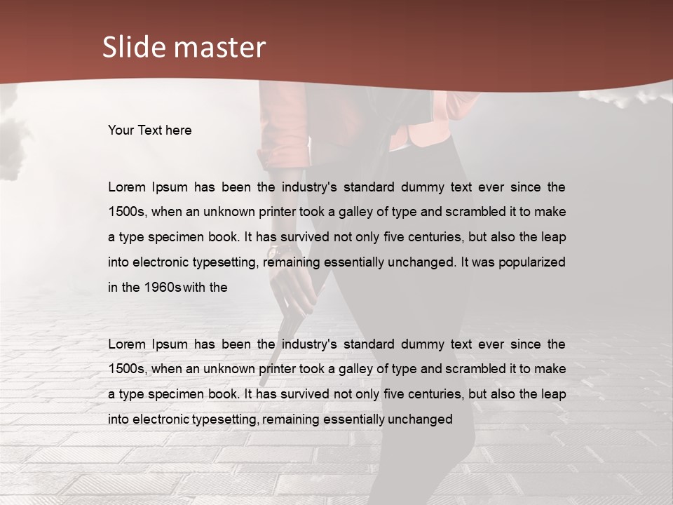 Adult Pose Person PowerPoint Template