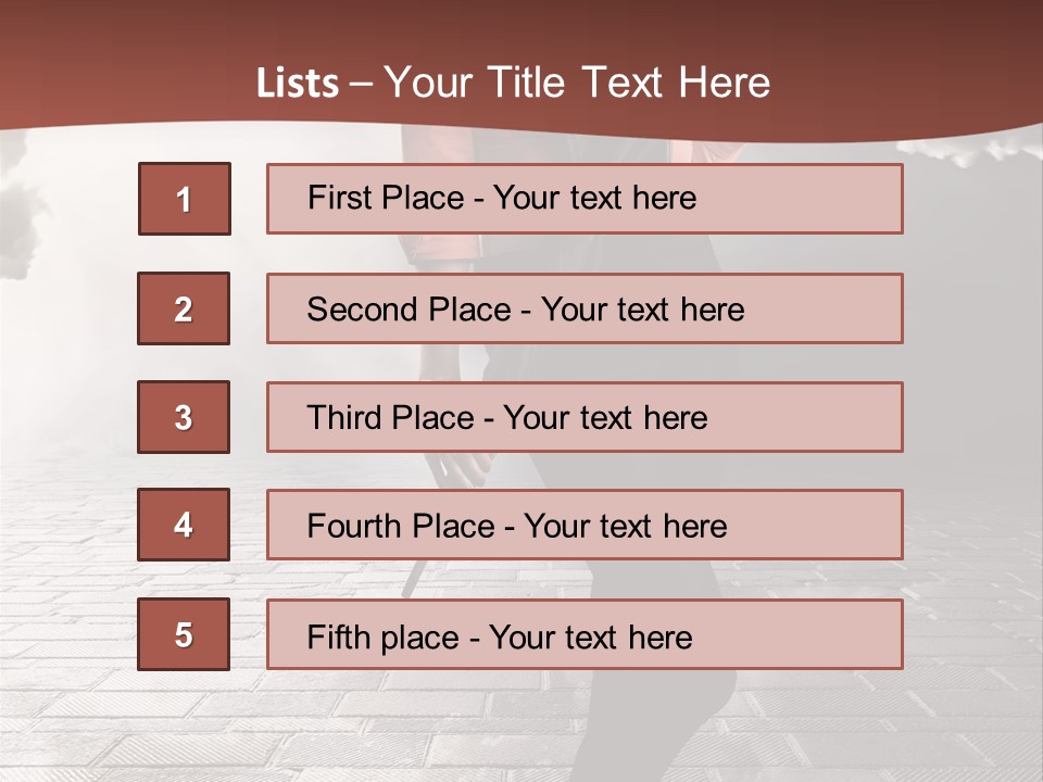 Adult Pose Person PowerPoint Template