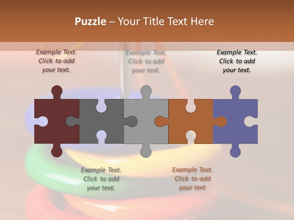 Wooden Cutout Yellow PowerPoint Template