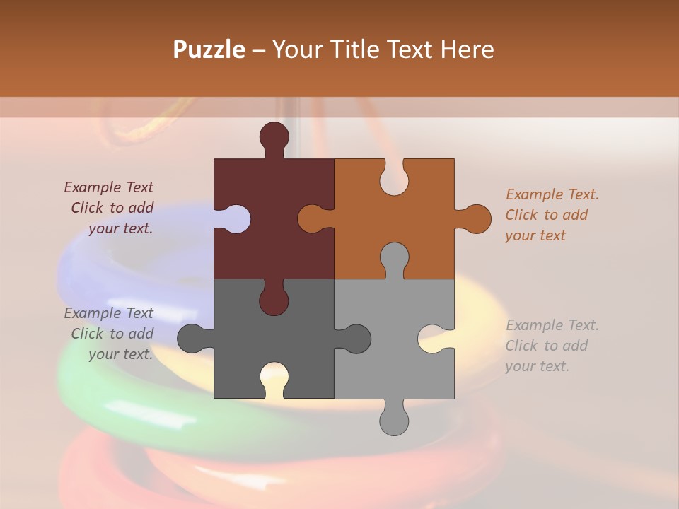 Wooden Cutout Yellow PowerPoint Template