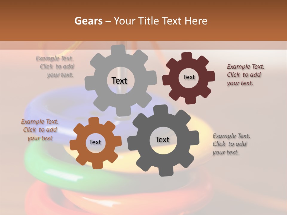 Wooden Cutout Yellow PowerPoint Template