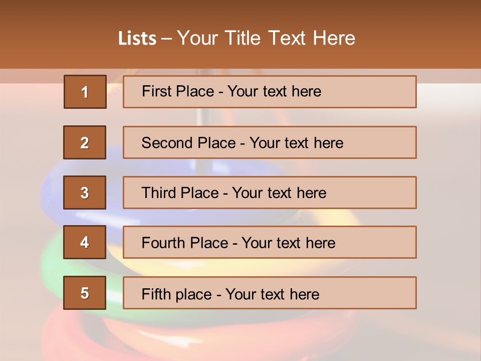 Wooden Cutout Yellow PowerPoint Template