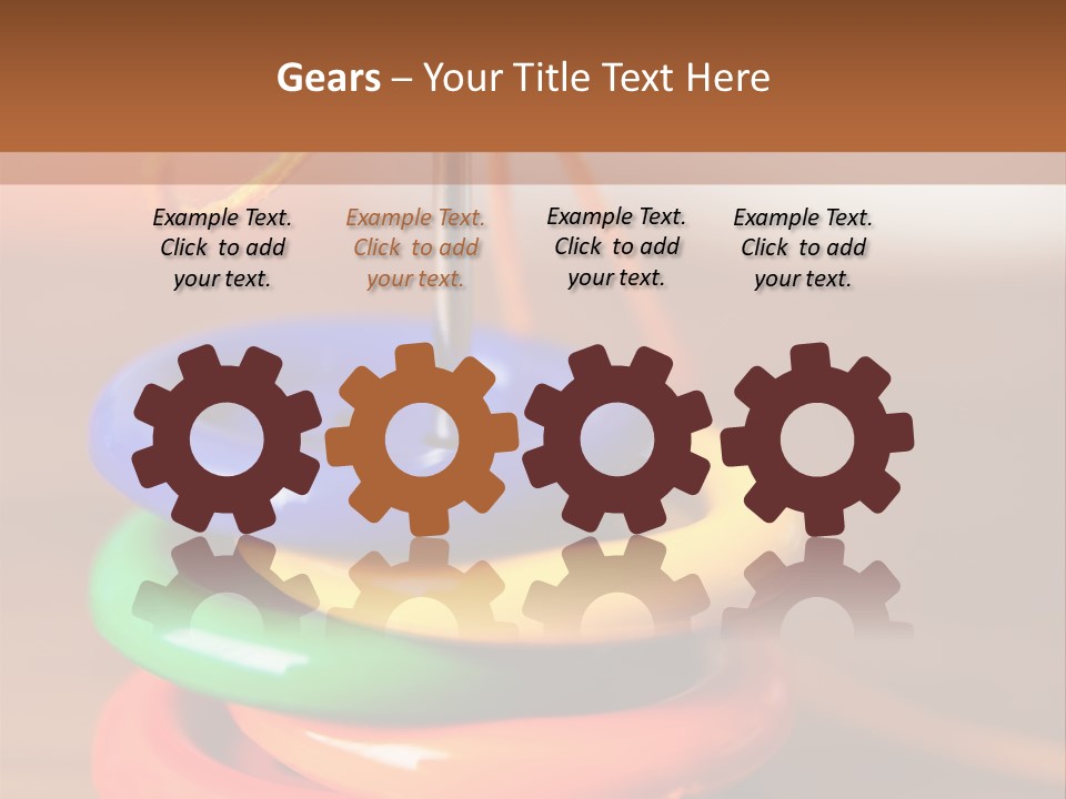 Wooden Cutout Yellow PowerPoint Template