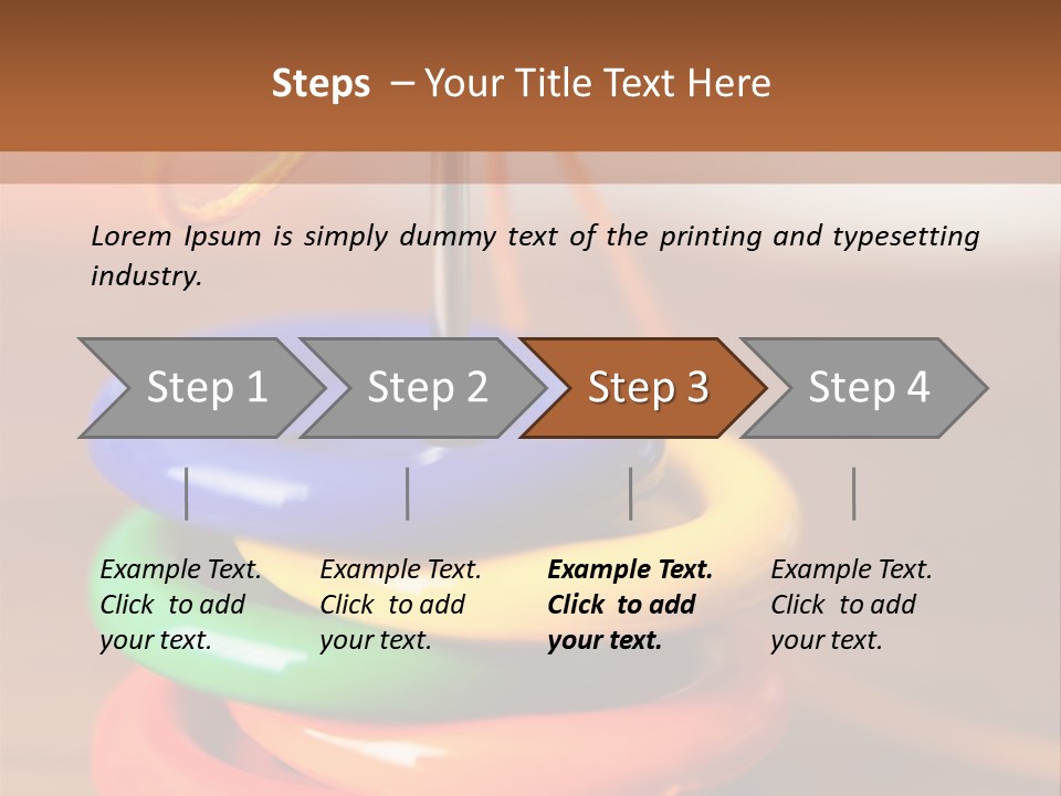 Wooden Cutout Yellow PowerPoint Template