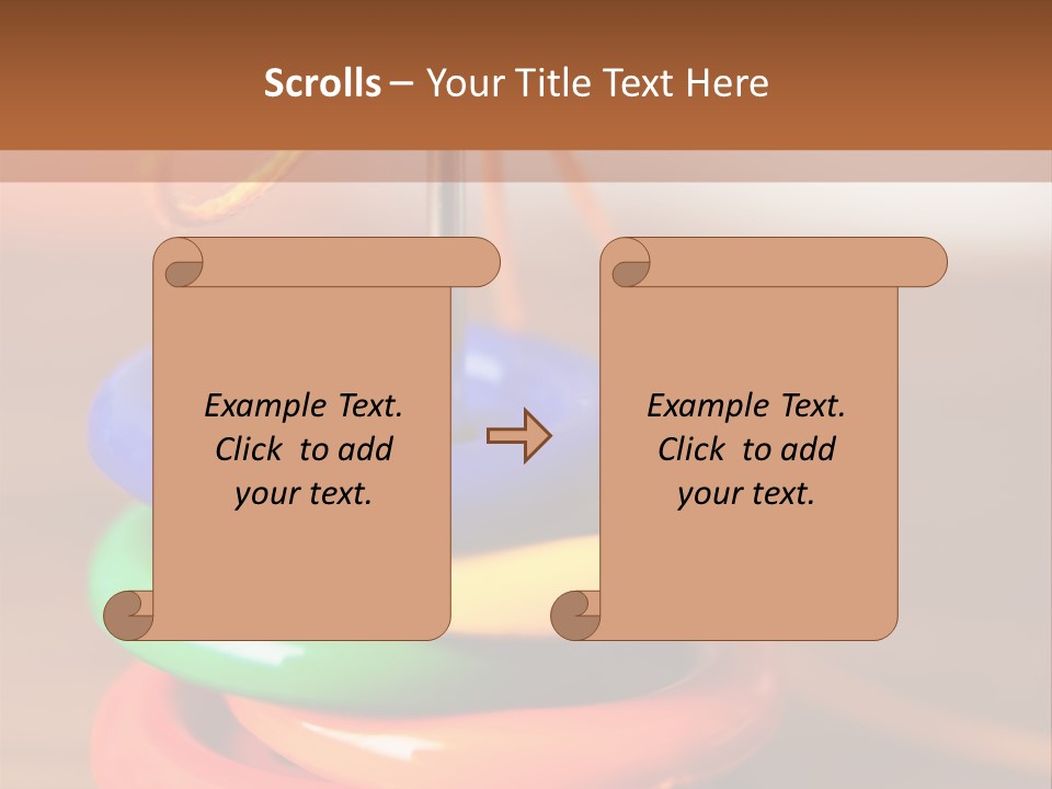 Wooden Cutout Yellow PowerPoint Template