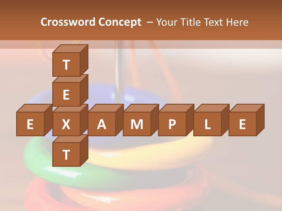 Wooden Cutout Yellow PowerPoint Template