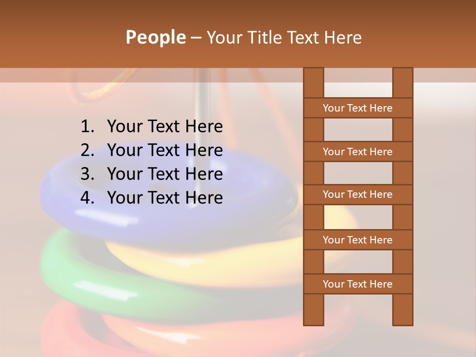 Wooden Cutout Yellow PowerPoint Template