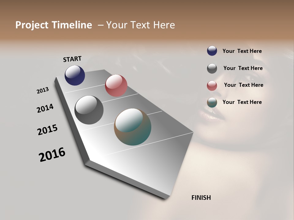 Wild Wavy Hair Attractive PowerPoint Template