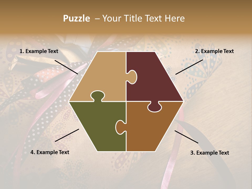 Box Gold Present PowerPoint Template