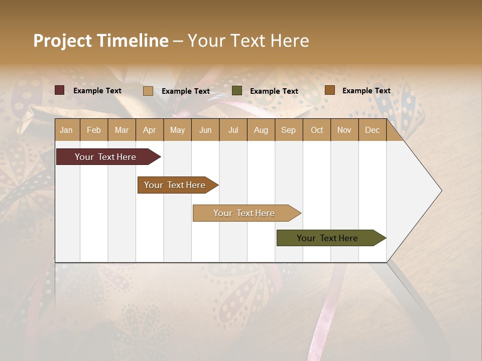 Box Gold Present PowerPoint Template