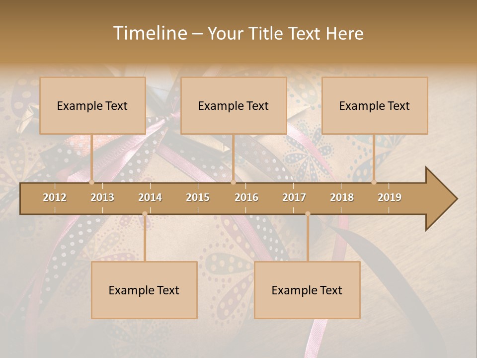Box Gold Present PowerPoint Template