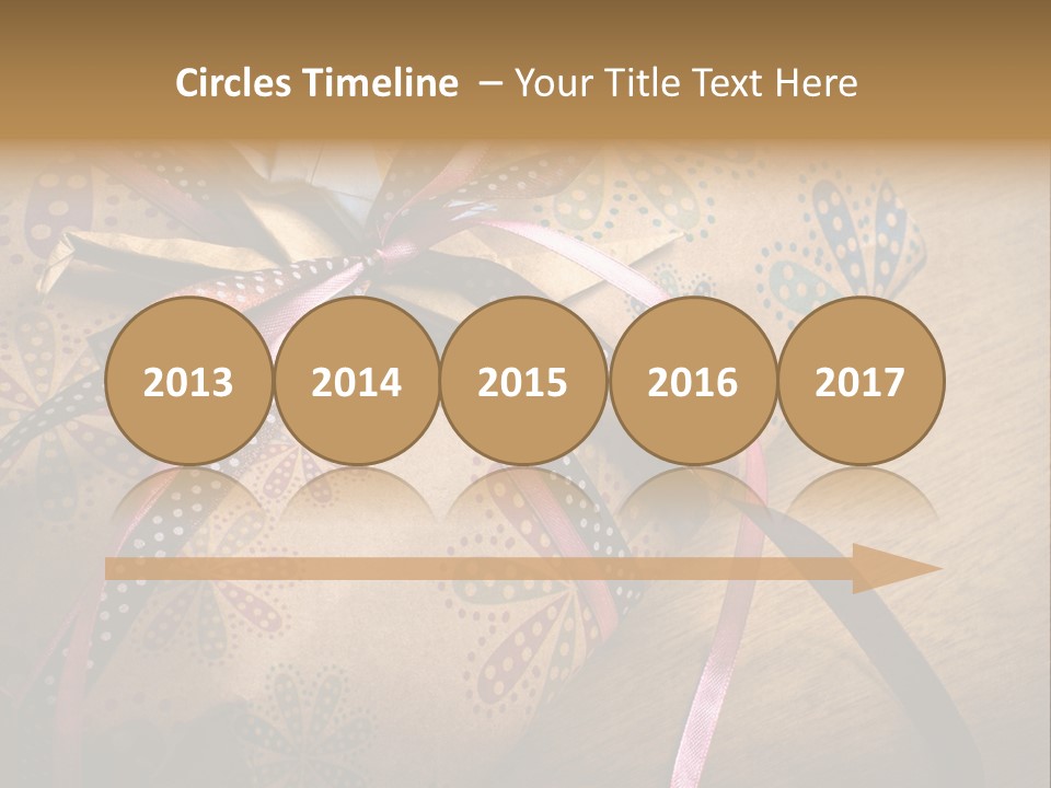 Box Gold Present PowerPoint Template