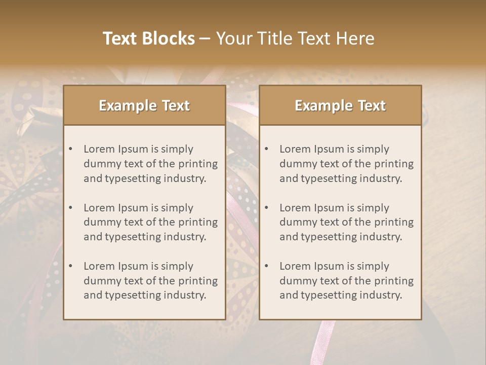 Box Gold Present PowerPoint Template