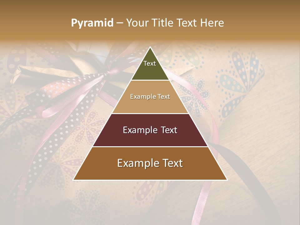 Box Gold Present PowerPoint Template