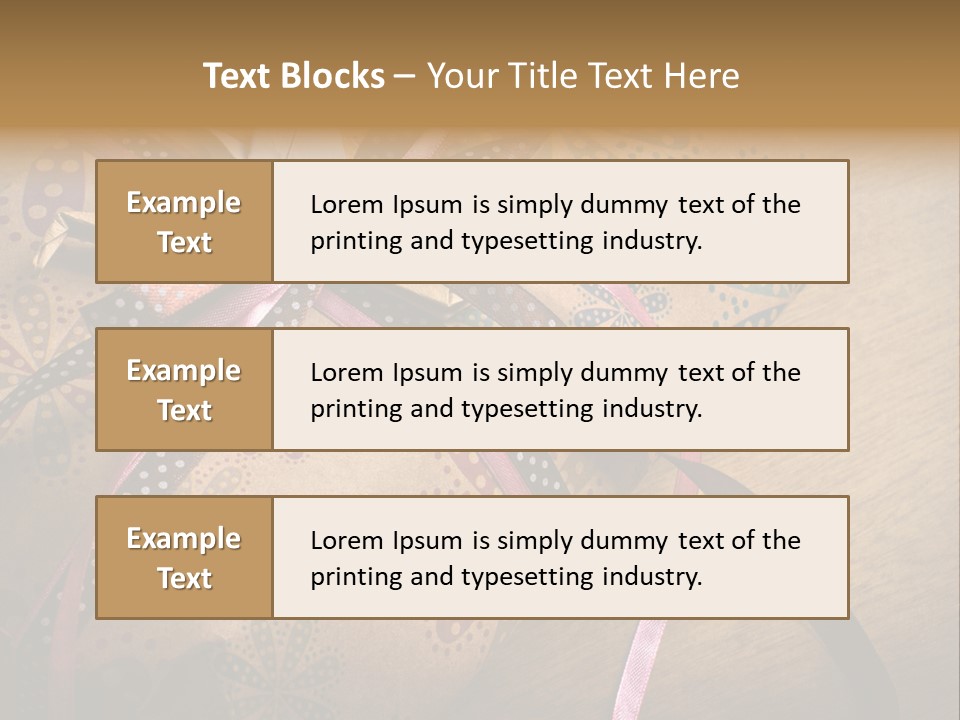Box Gold Present PowerPoint Template