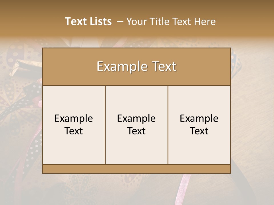 Box Gold Present PowerPoint Template