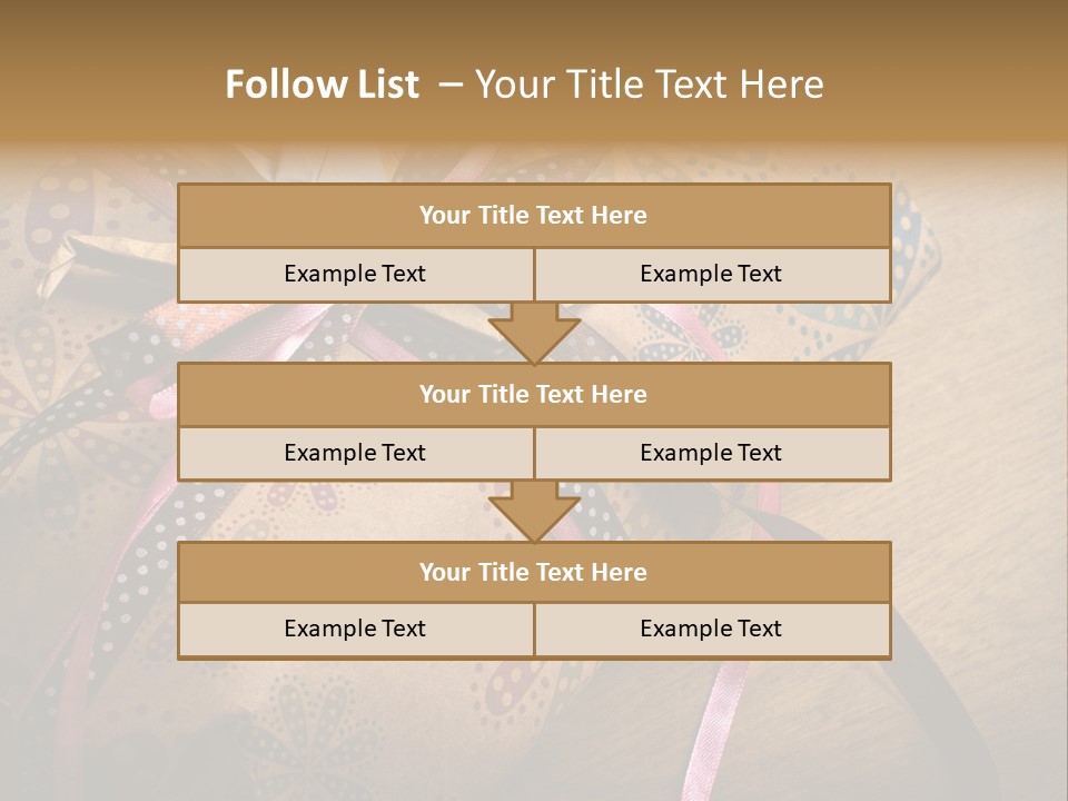Box Gold Present PowerPoint Template