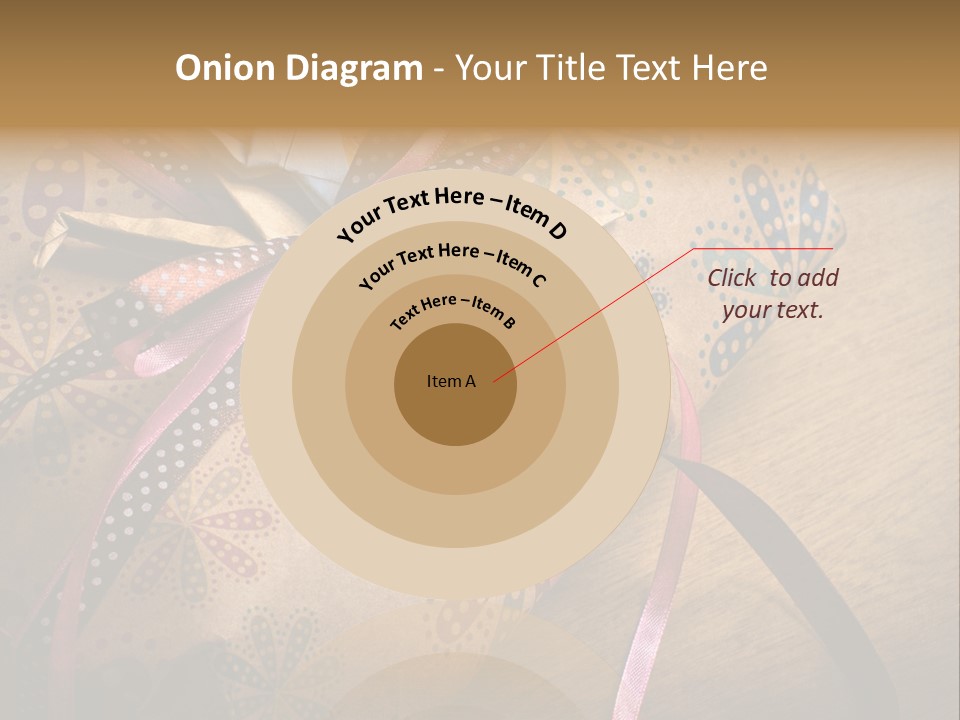 Box Gold Present PowerPoint Template