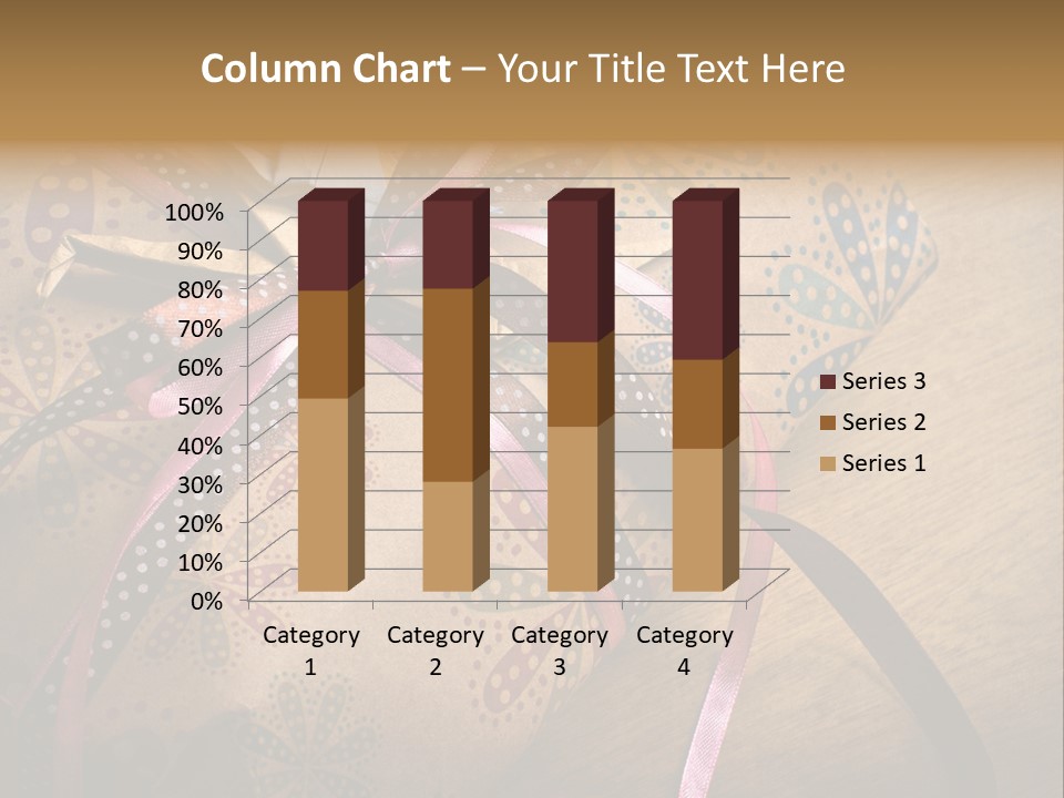 Box Gold Present PowerPoint Template