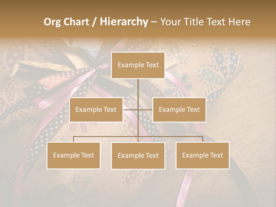 Box Gold Present PowerPoint Template