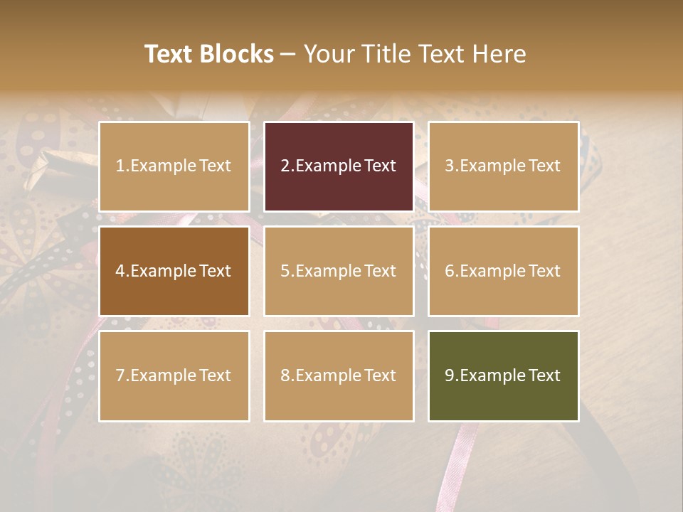 Box Gold Present PowerPoint Template