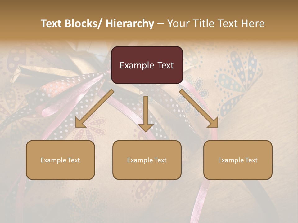 Box Gold Present PowerPoint Template