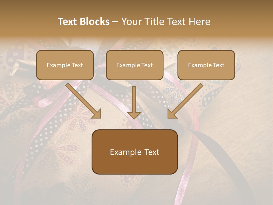 Box Gold Present PowerPoint Template